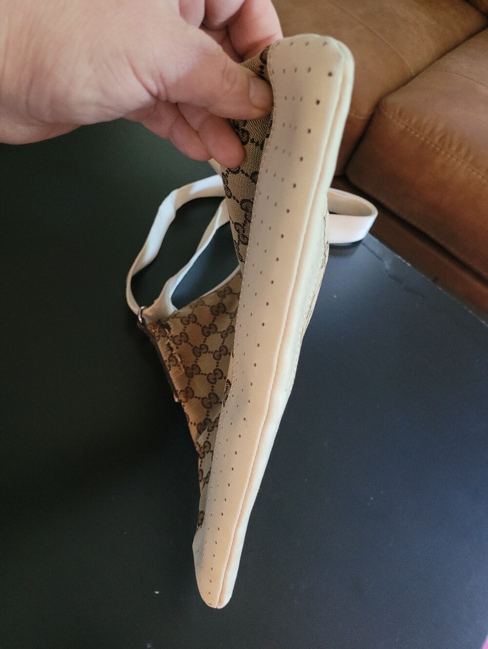 Gucci Beige and Brown GG Monogram Crossbody - Picture 10 of 13